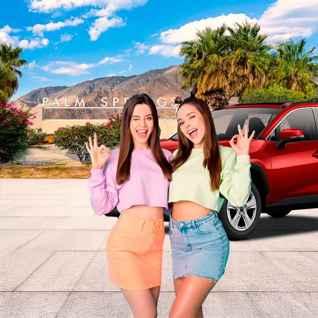 Car rentals in Palm Springs, CA.
