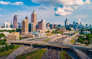 Car rental in downtown Atlanta