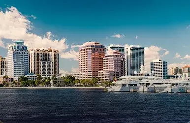 Travel to West Palm Beach in a rental car